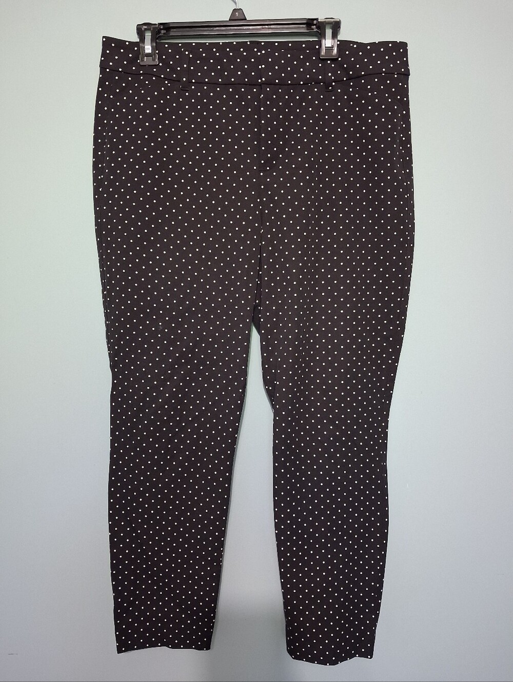 Old Navy Black Polka Dot High Rise Pixie Capris Sz 14
